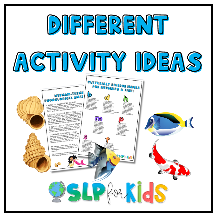 Mermaid Themed Activities for Phonological Awareness & Phonemic Awareness