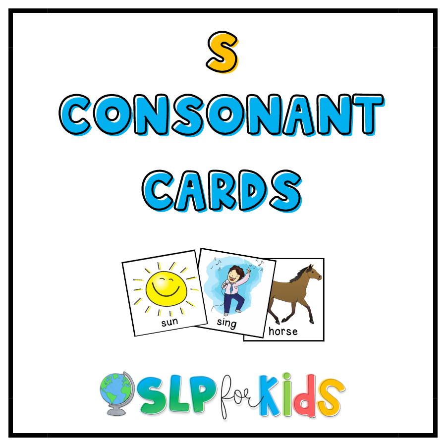 S Consonant Cards for Speech Sound and Phonological Awareness Therapy