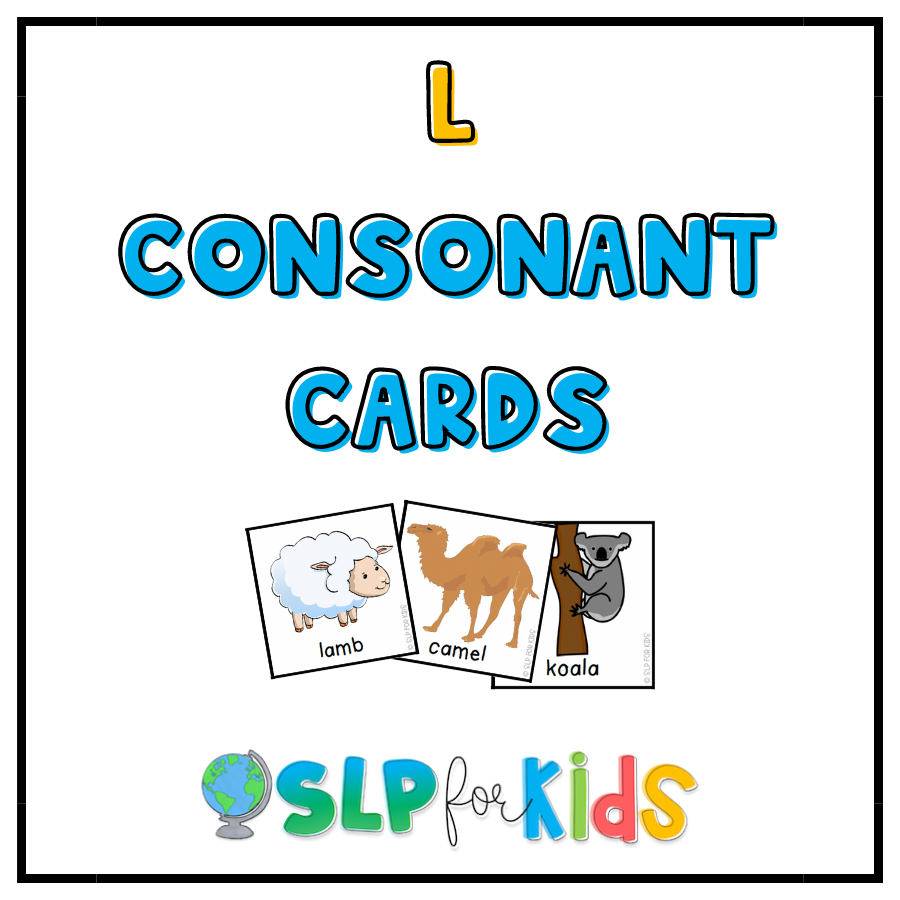 L Consonant Cards for Speech Sound and Phonological Awareness Therapy