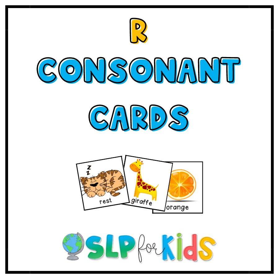 R Consonant Cards for Speech Sound and Phonological Awareness Therapy