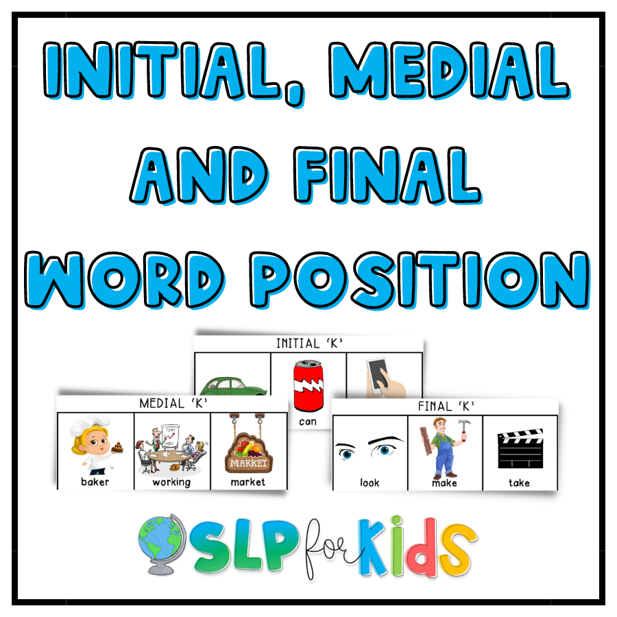 K Consonant Cards for Speech Sound and Phonological Awareness Therapy