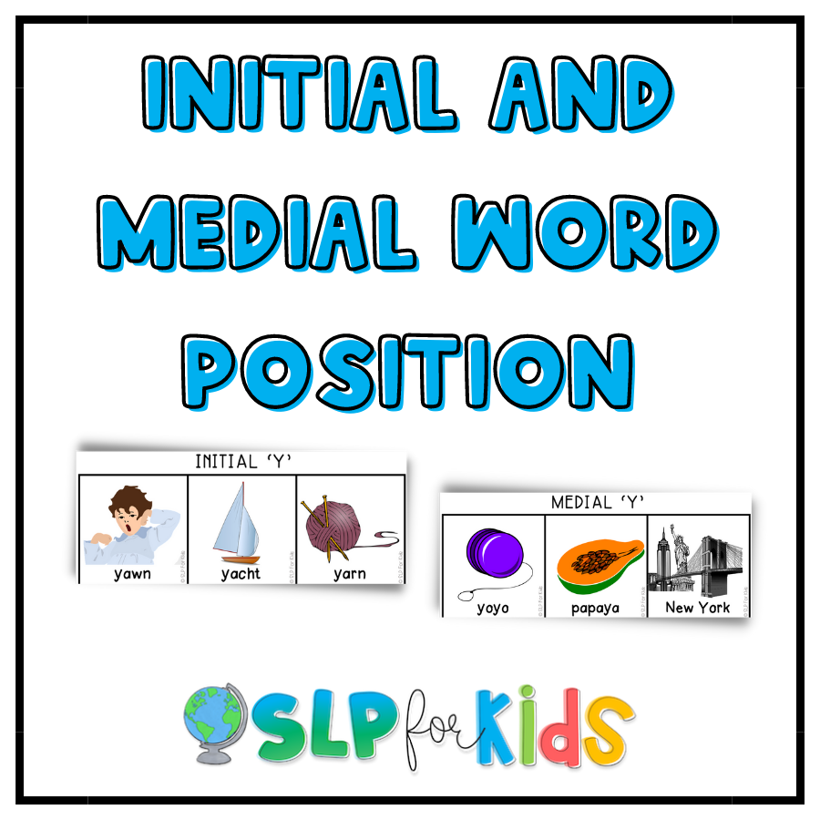 Y Consonant Cards for Speech Sound and Phonological Awareness Therapy
