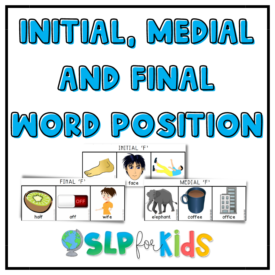 F Consonant Cards for Speech Sound and Phonological Awareness Therapy