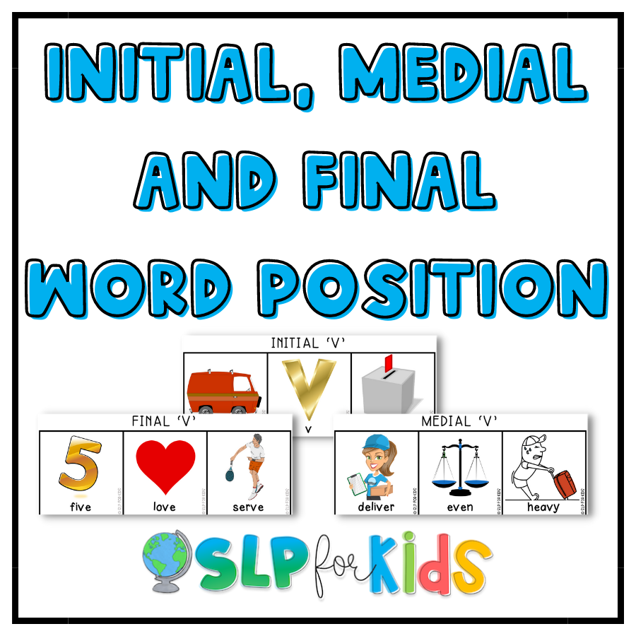 V Consonant Cards for Speech Sound and Phonological Awareness Therapy