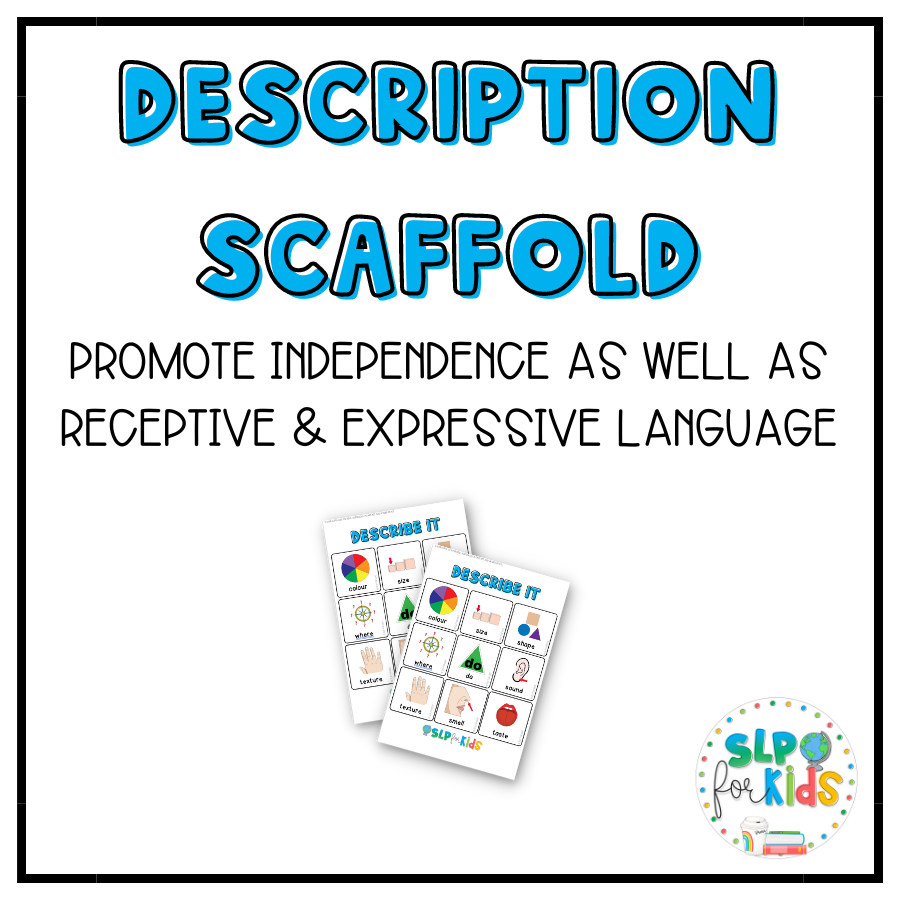 Describe It - Object Description Cues and Picture Cards for Language Therapy