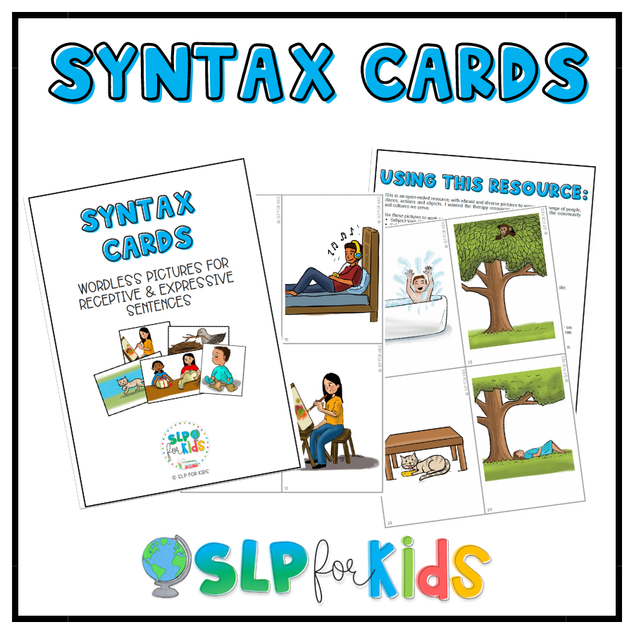 Syntax Cards - Wordless Picture Cards for Language Therapy