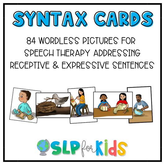 Syntax Cards - Wordless Picture Cards for Language Therapy