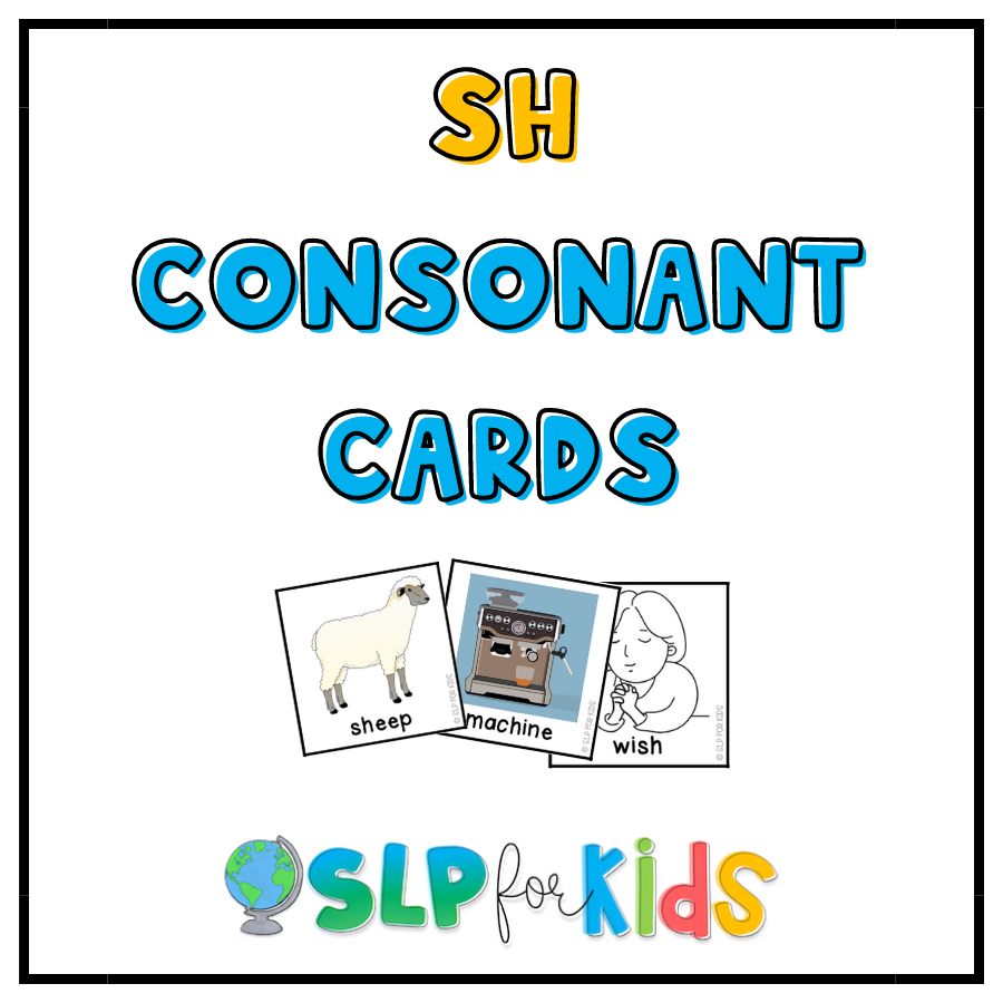 SH Consonant Cards for Speech Sound and Phonological Awareness Therapy