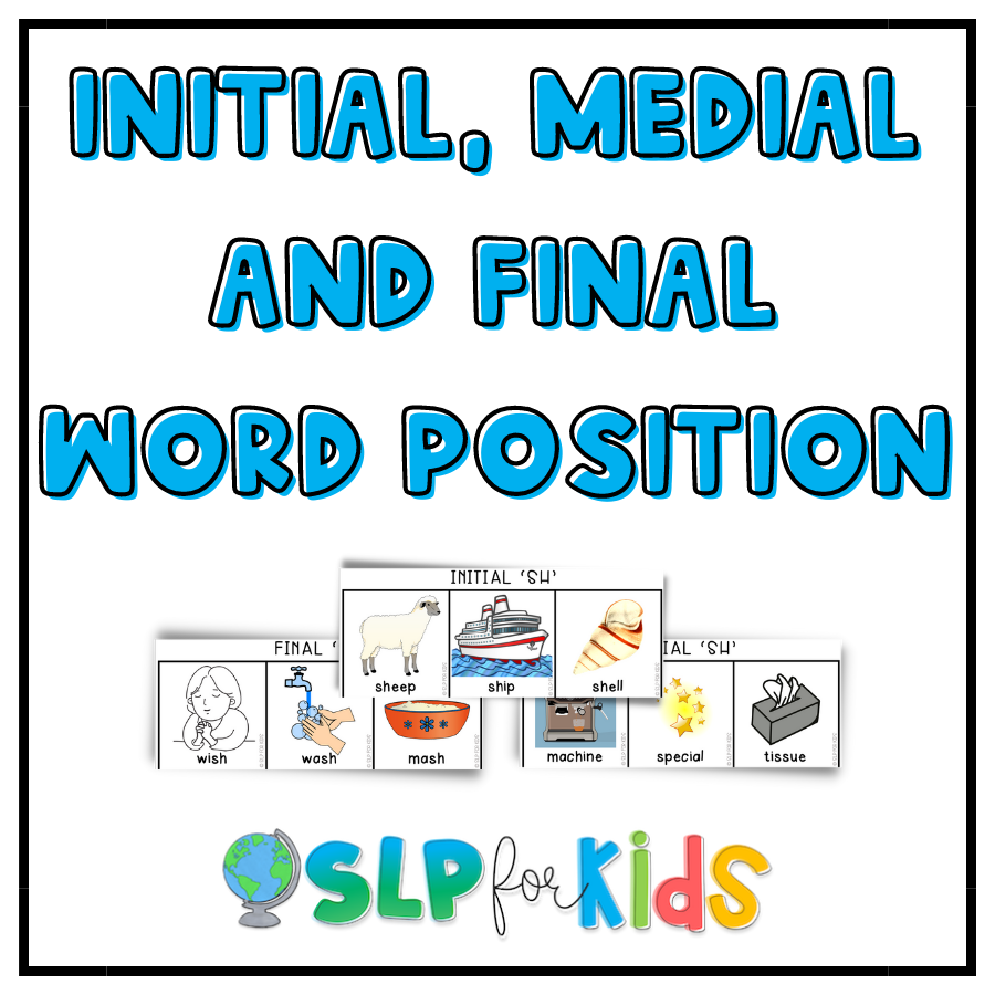 SH Consonant Cards for Speech Sound and Phonological Awareness Therapy